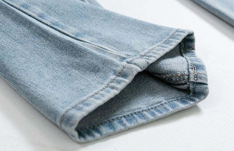 RT No. 4428 LIGHT BLUE DISTRESSED STRAIGHT DENIM JEANS