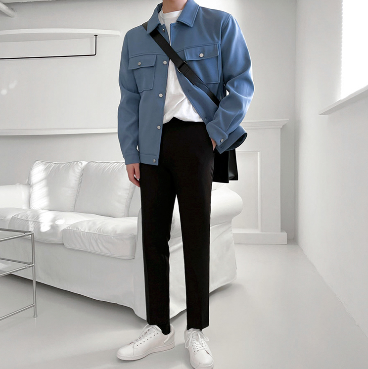 RT No. 2561 BLUE BUTTON COLLAR JK
