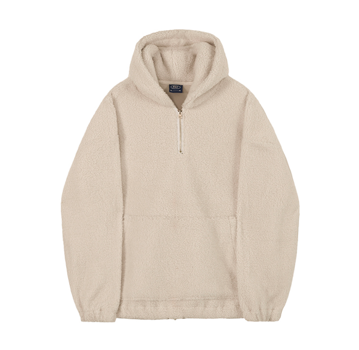 RT No. 3348 HALF ZIP-UP FLEECE HOODIE