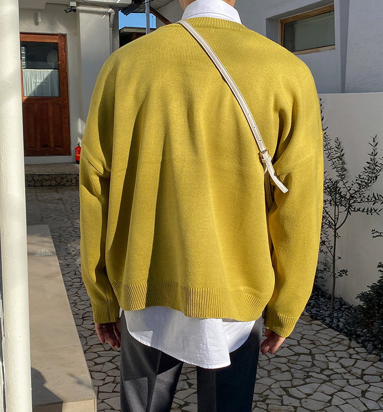 RT No. 3201 YELLOW KNITTED SWEATER