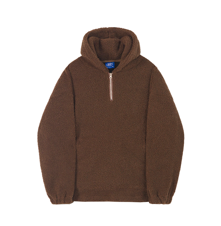 RT No. 3348 HALF ZIP-UP FLEECE HOODIE