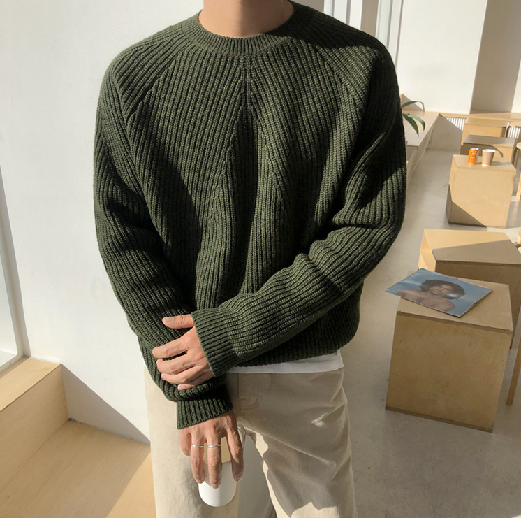 RT No. 4041 ROUND NECK KNITTED SWEATER