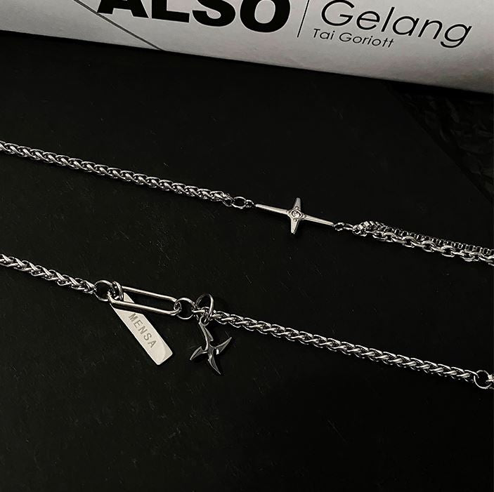 SHURIKEN CROSS CHAIN NECKLACE