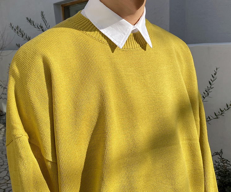 RT No. 3201 YELLOW KNITTED SWEATER