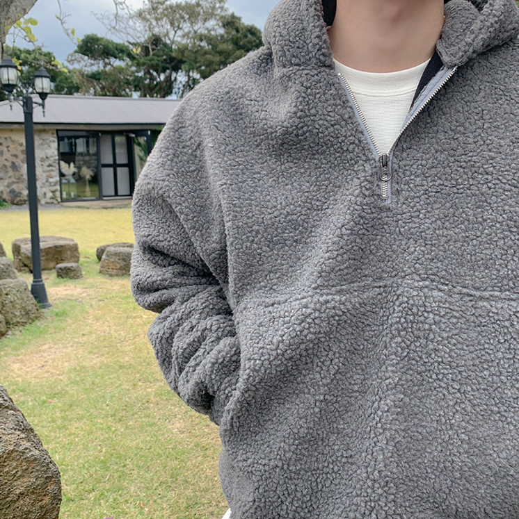 RT No. 3348 HALF ZIP-UP FLEECE HOODIE