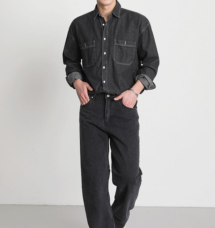 RT No. 5166 DARK GRAY DENIM SHIRT