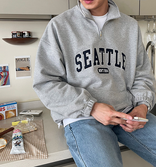 RT No. 4308 HALF ZIP-UP SEATTLE TURTLENECK SWEATER