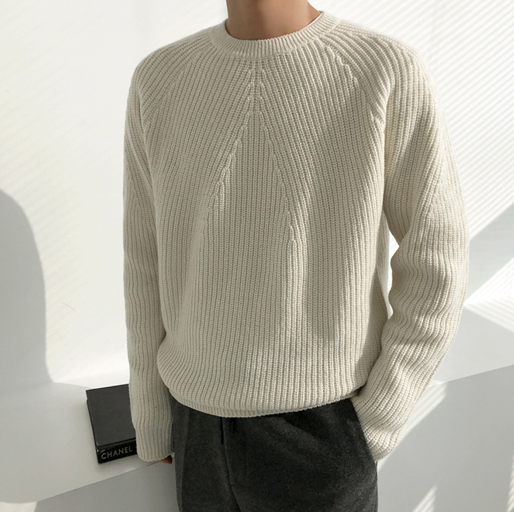 RT No. 4041 ROUND NECK KNITTED SWEATER