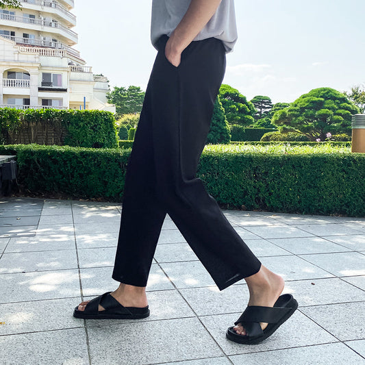 RT No. 1748 LINEN ANKLE WIDE PANTS