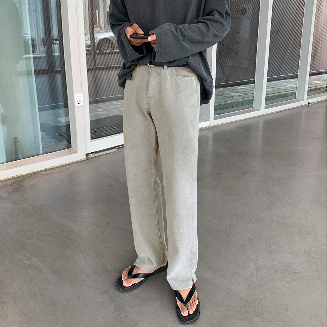 RT No. 2566 STRAIGHT WIDE SLIT PANTS