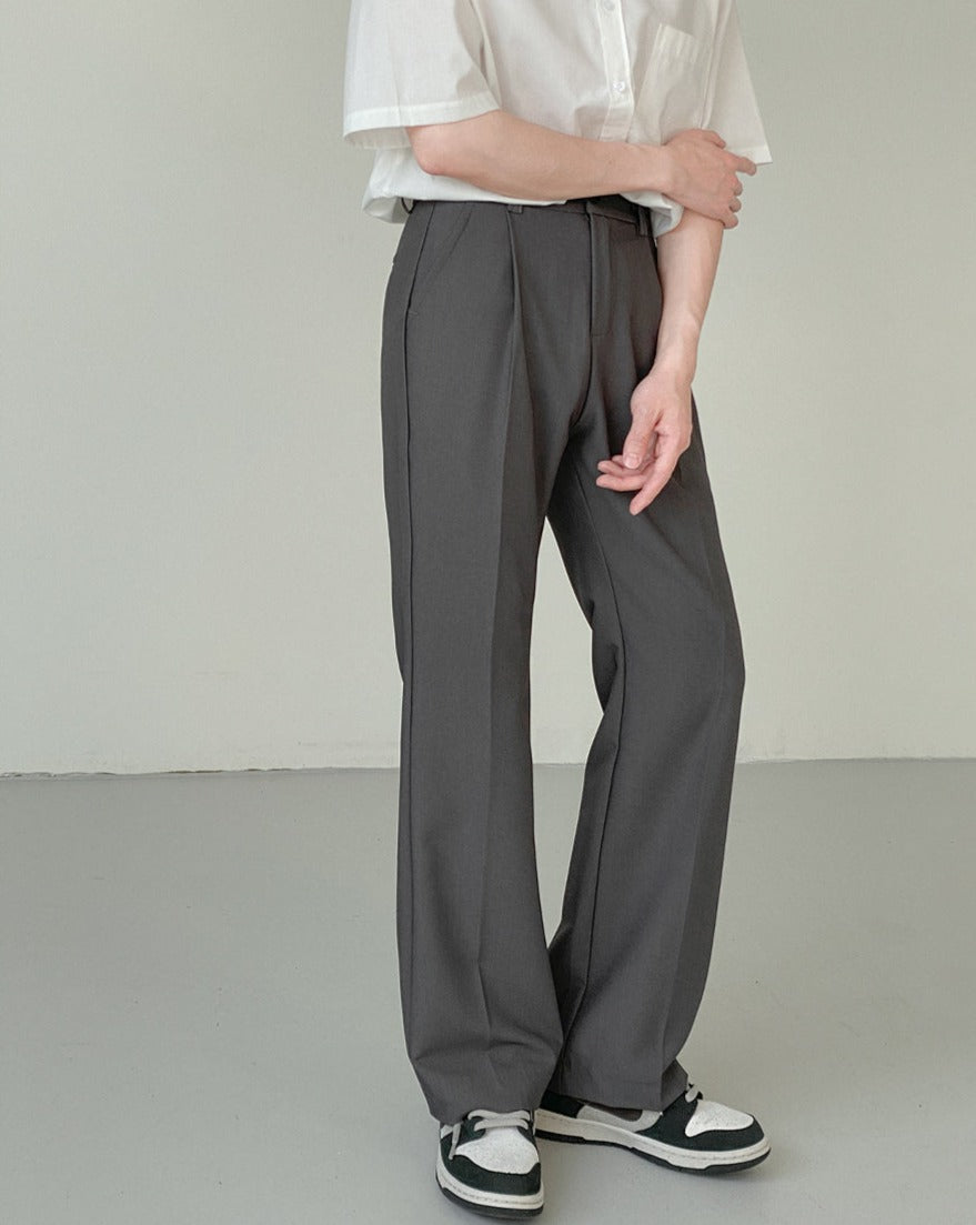 RT No. 5194 DRAPE SLIM STRAIGHT CASUAL PANTS