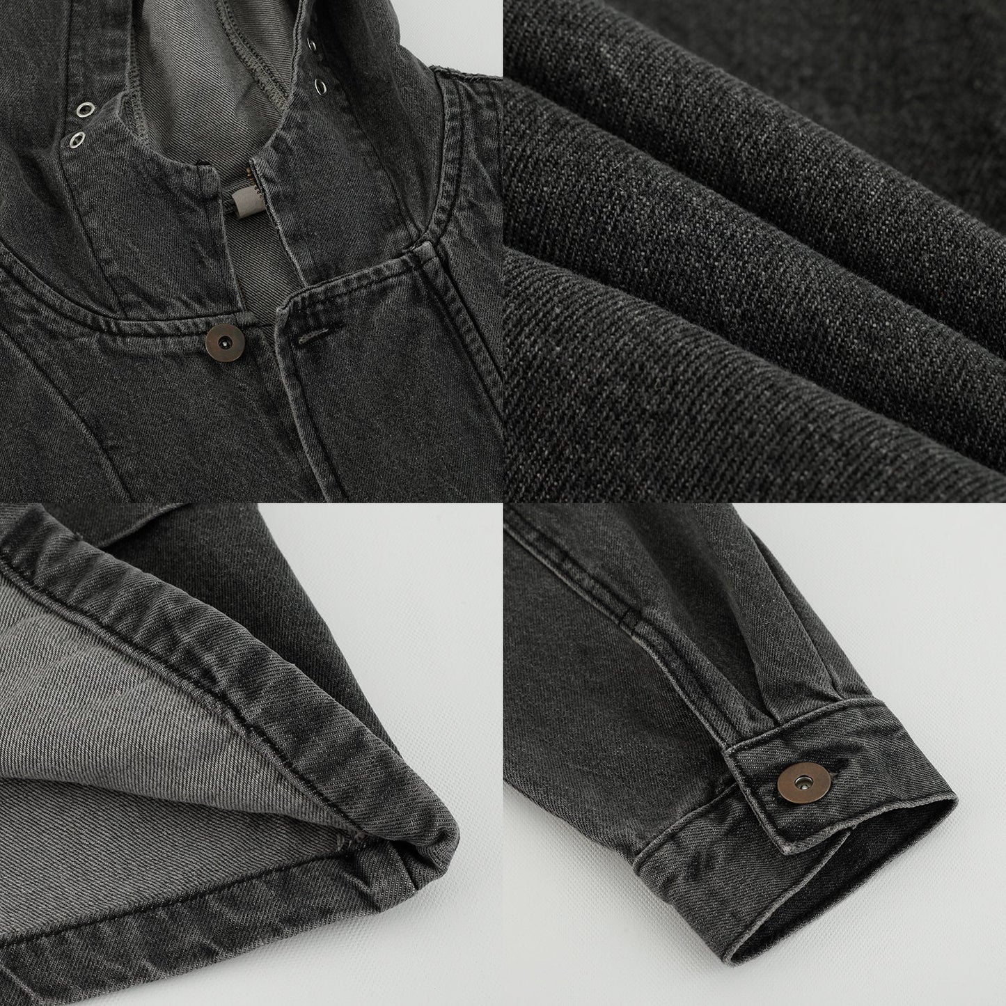 RT No. 5189 DARK GRAY HEAVY INDUSTRY HOODED DENIM JK