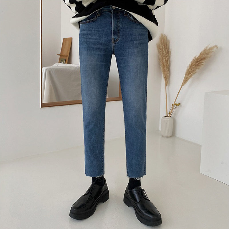 RT No. 4088 DARK BLUE SLIM STRAIGHT DENIM JEANS