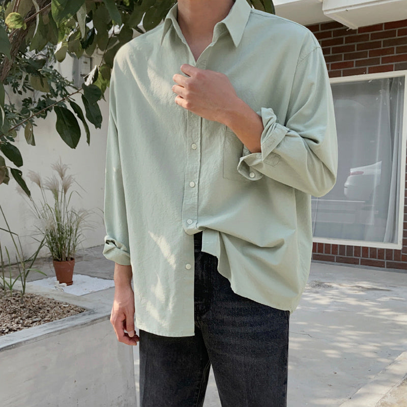 RT No. 3060 BASIC COTTON COLLAR SHIRT