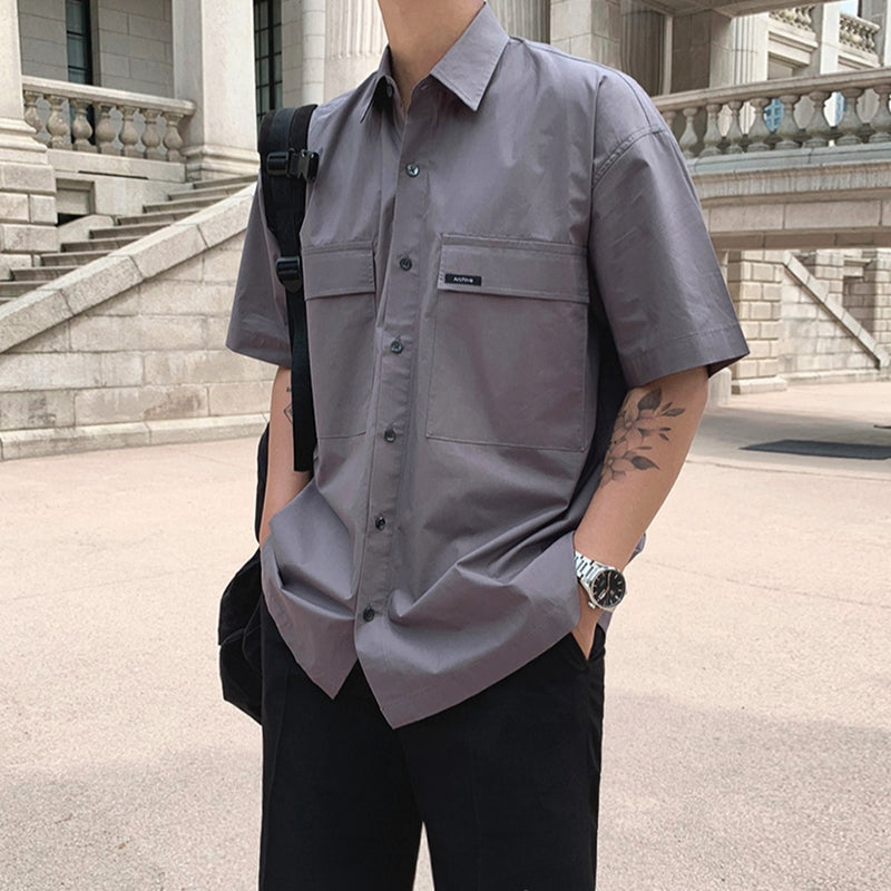 RT No. 4392 JAPANESE ESSENTIAL HALF-SLEEVE COLLAR SHIRT