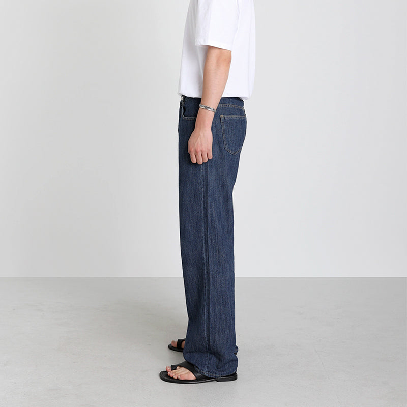 RT No. 4355 WIDE STRAIGHT DRAPE JEANS