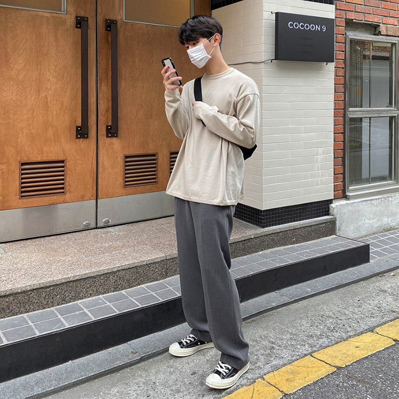 RT No. 2710 STRAIGHT WIDE GRAY PANTS