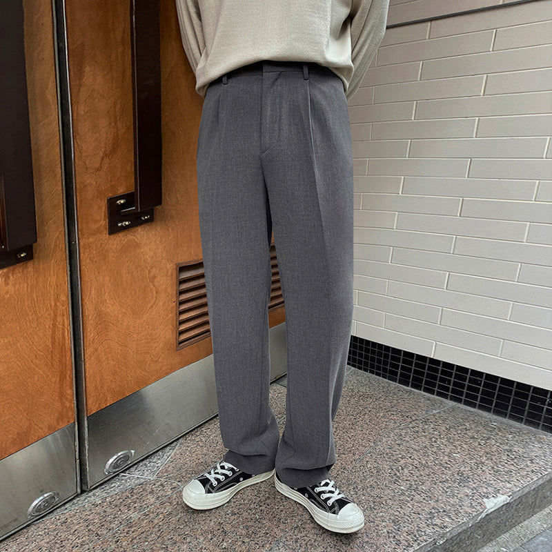 RT No. 2710 STRAIGHT WIDE GRAY PANTS