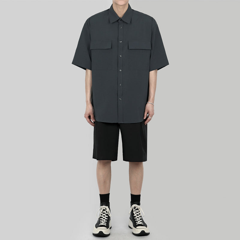 RT No. 1703 COLLAR BUTTON UP SHORT SLEEVE SHIRT