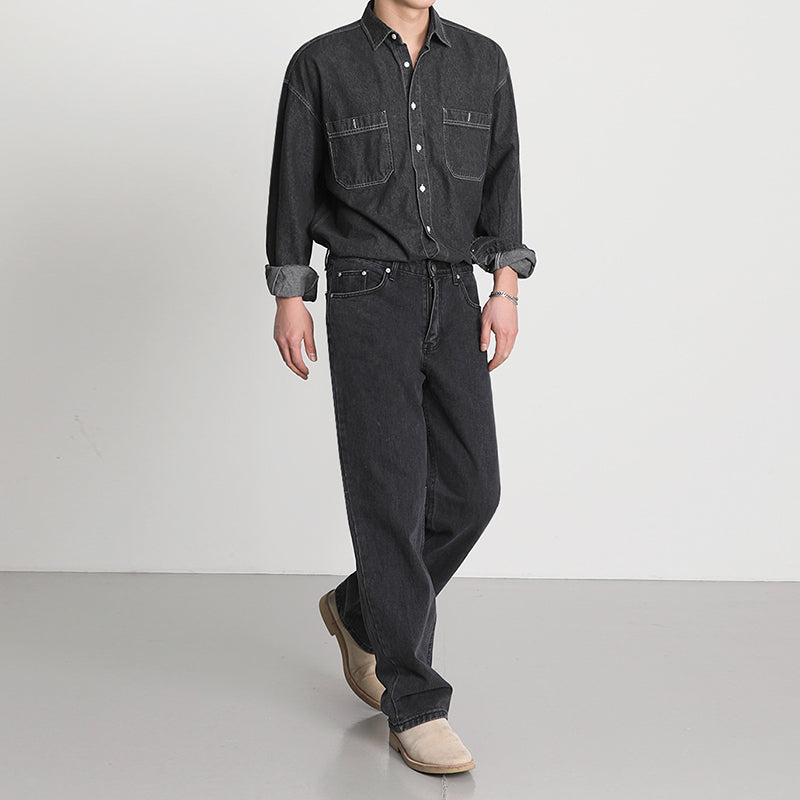 RT No. 5166 DARK GRAY DENIM SHIRT