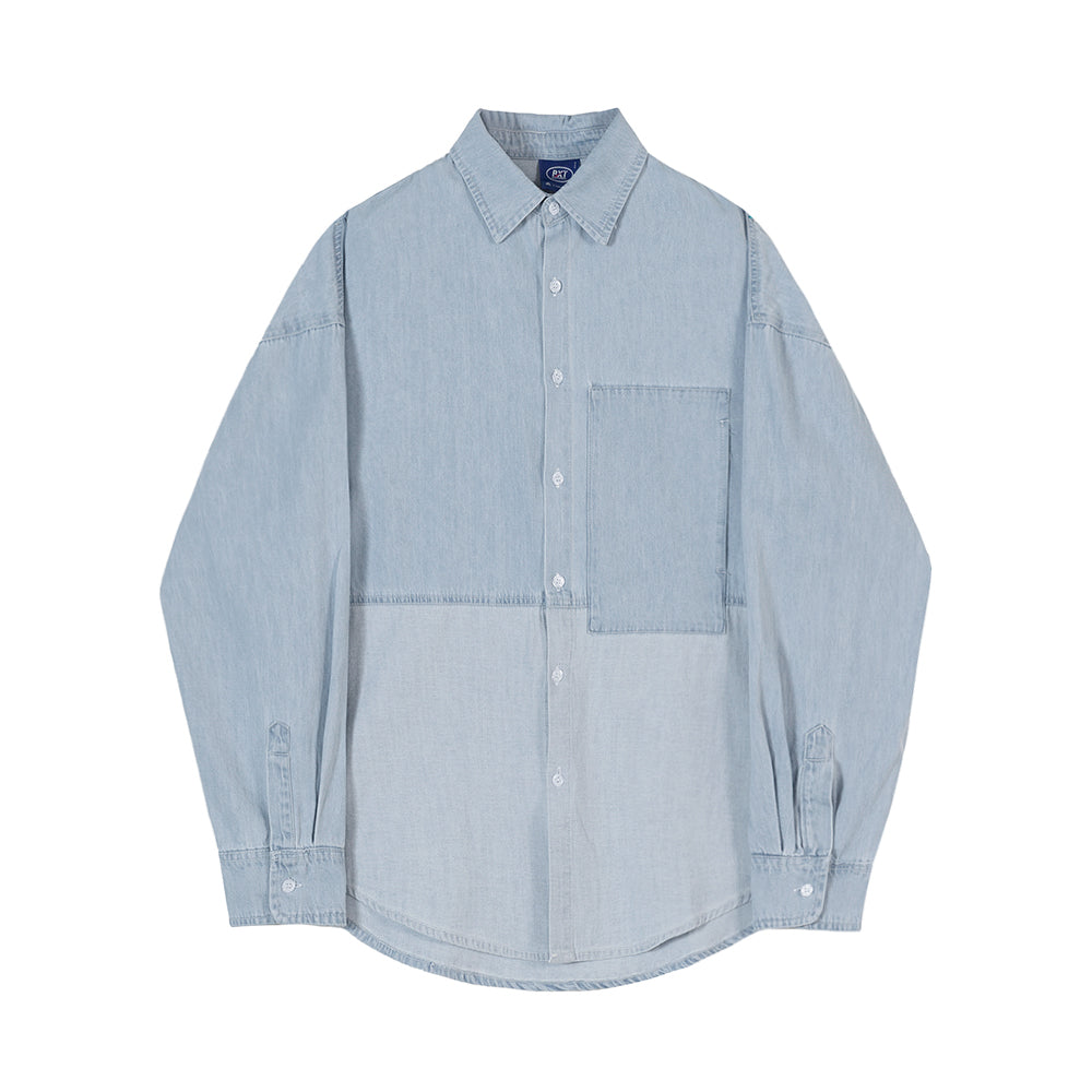 RT No. 4200 DENIM TWO TONE COLLAR SHIRT