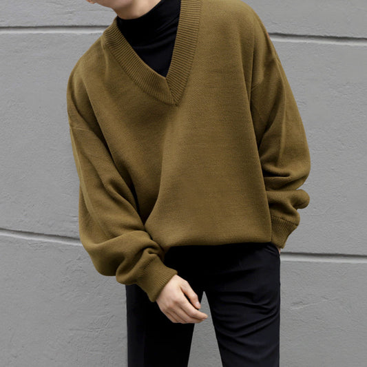 RT No. 4047 DARK YELLOW V-NECK SWEATER