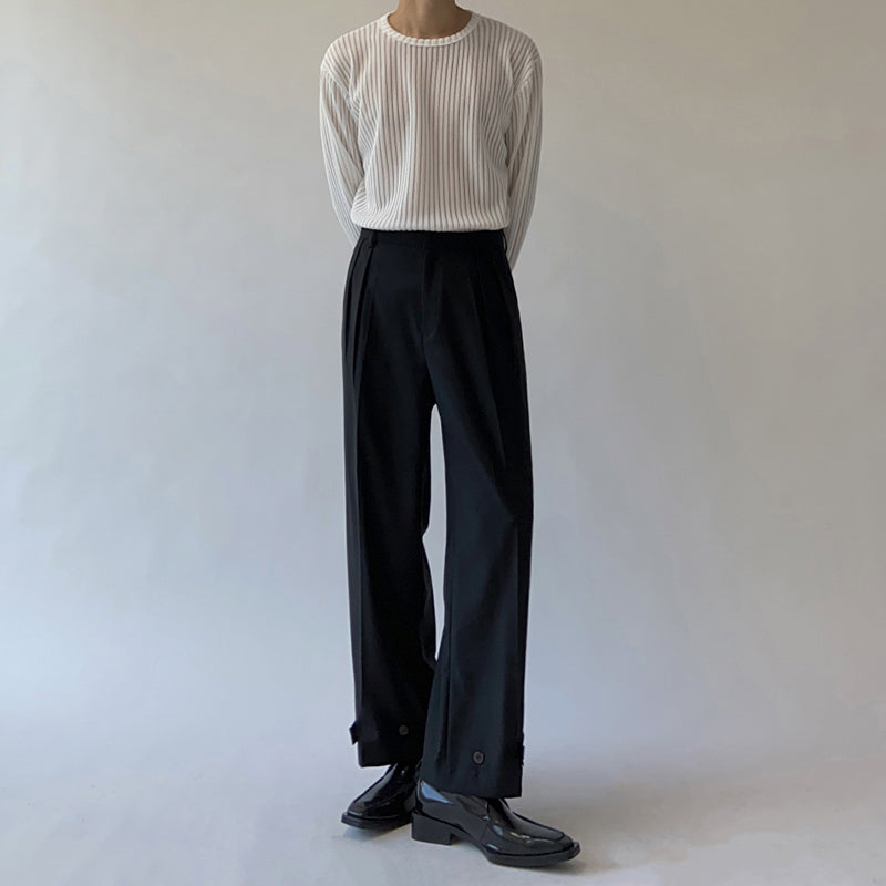 RT No. 2527 ANKLE BELT STRAIGHT PANTS