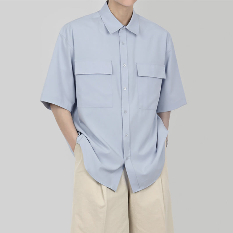 RT No. 1703 COLLAR BUTTON UP SHORT SLEEVE SHIRT