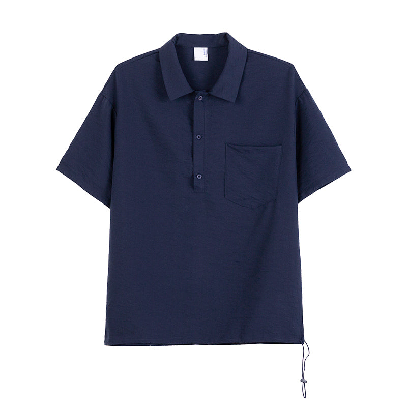 RT No. 2236 HALF SLEEVE HALF BUTTON COLLAR SHIRT