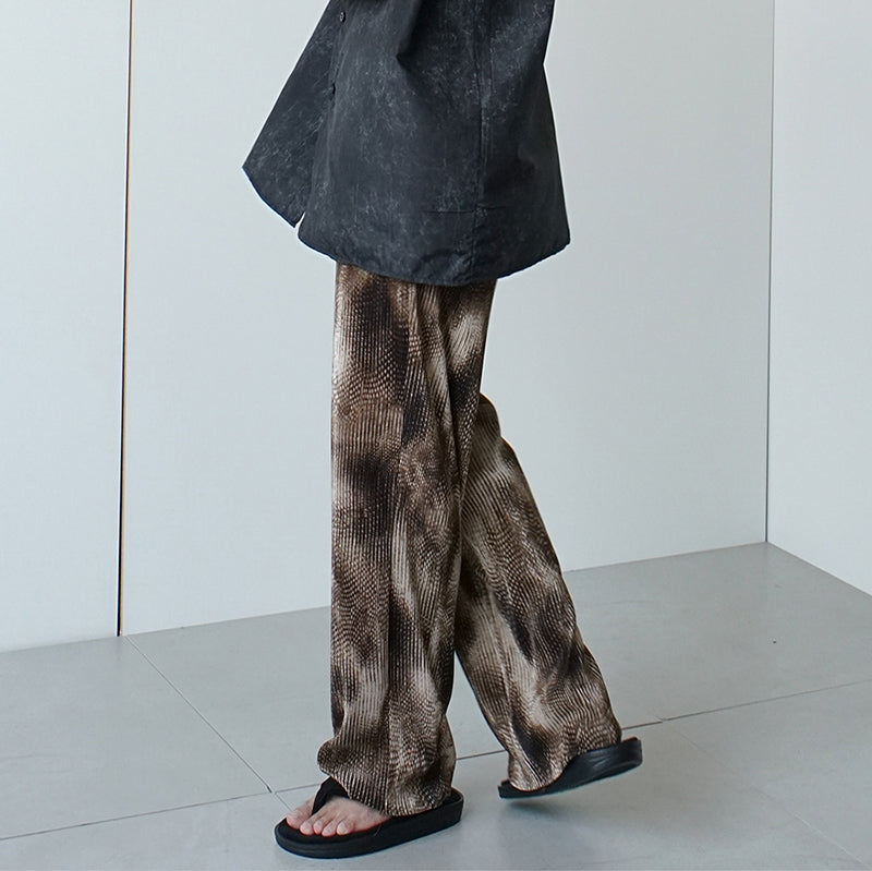 RT No. 1709 THIN FOLDED WIDE PANTS