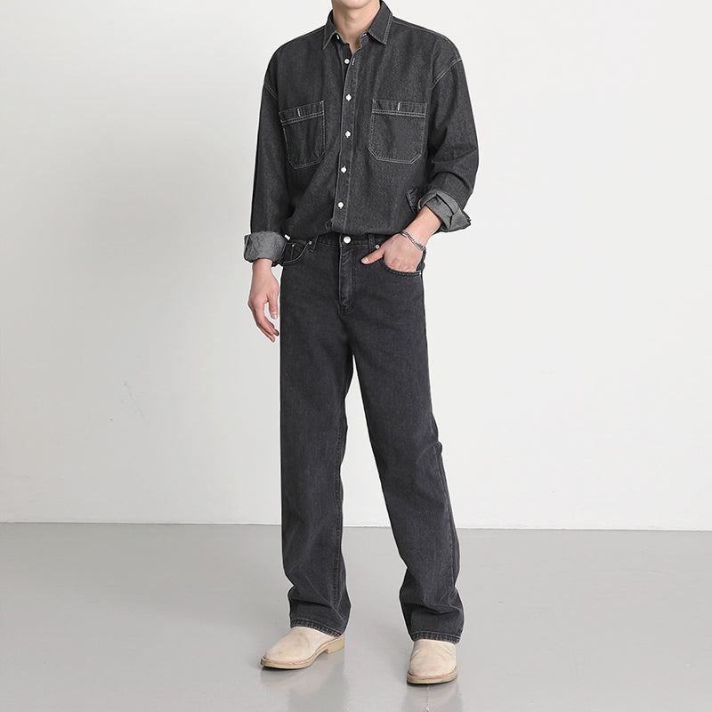 RT No. 5166 DARK GRAY DENIM SHIRT