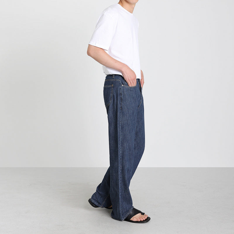 RT No. 4355 WIDE STRAIGHT DRAPE JEANS