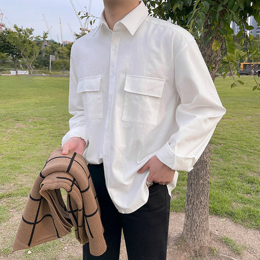 RT No. 4368 WHITE BUTTON-UP COLLAR SHIRT