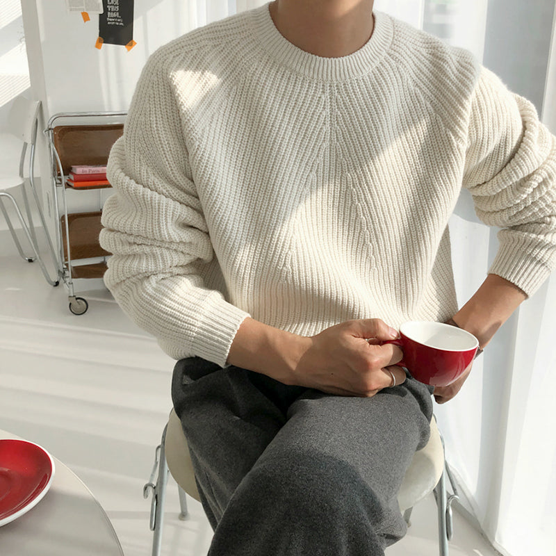 RT No. 4041 ROUND NECK KNITTED SWEATER