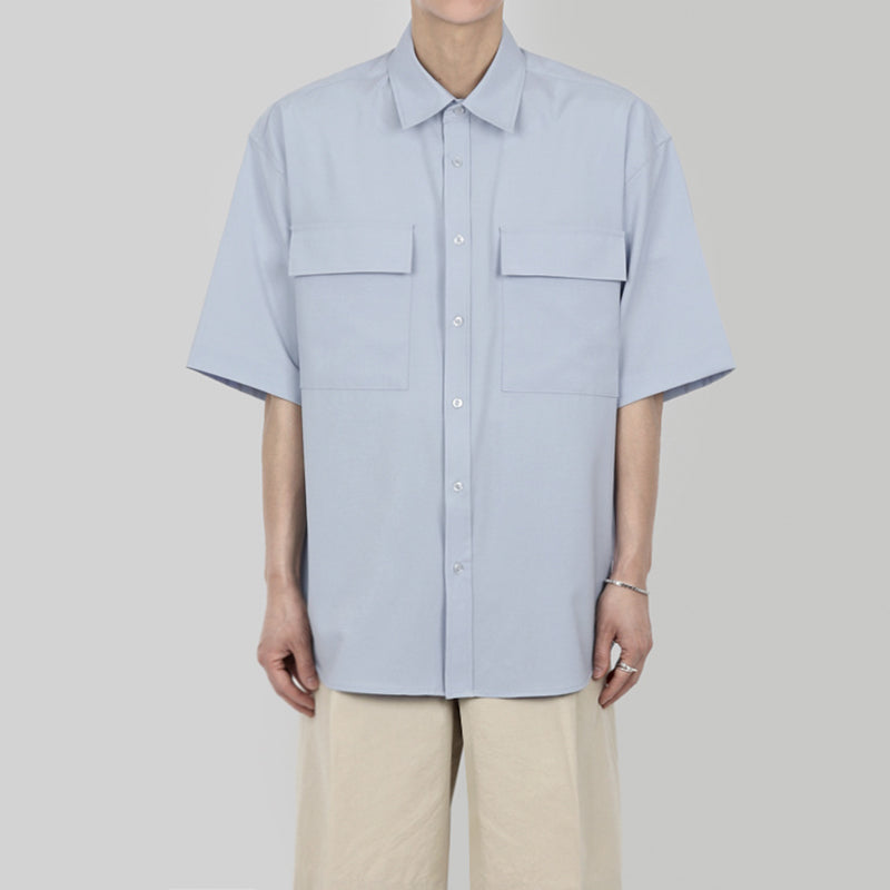 RT No. 1703 COLLAR BUTTON UP SHORT SLEEVE SHIRT