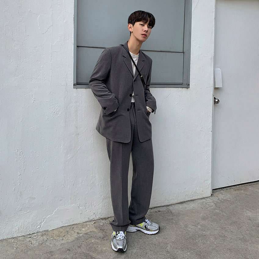 RT No. 2710 STRAIGHT WIDE GRAY PANTS