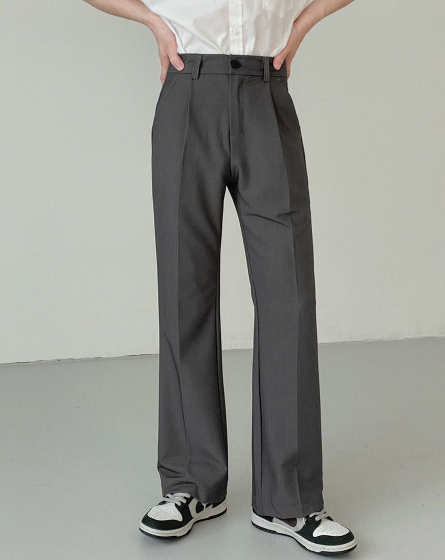 RT No. 5194 DRAPE SLIM STRAIGHT CASUAL PANTS