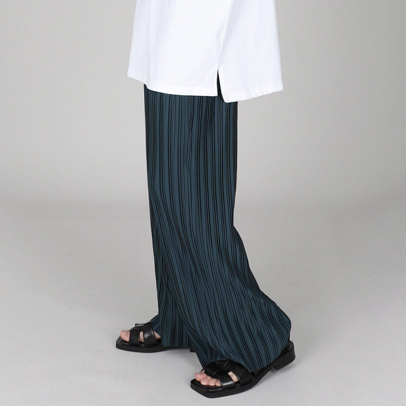 RT No. 4500 PLEATED WIDE STRAIGHT DRAPE PANTS